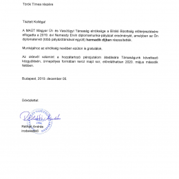 Nemesdy Ervin diplomamunka-pályázat 2019. díjazottja